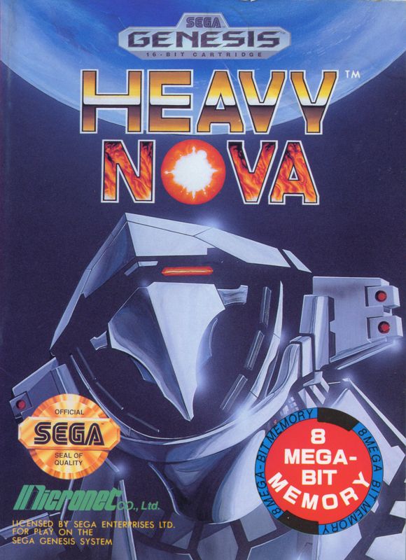 Heavy Nova box art for Sega Genesis